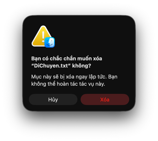 Xóa vĩnh viễn tệp tin